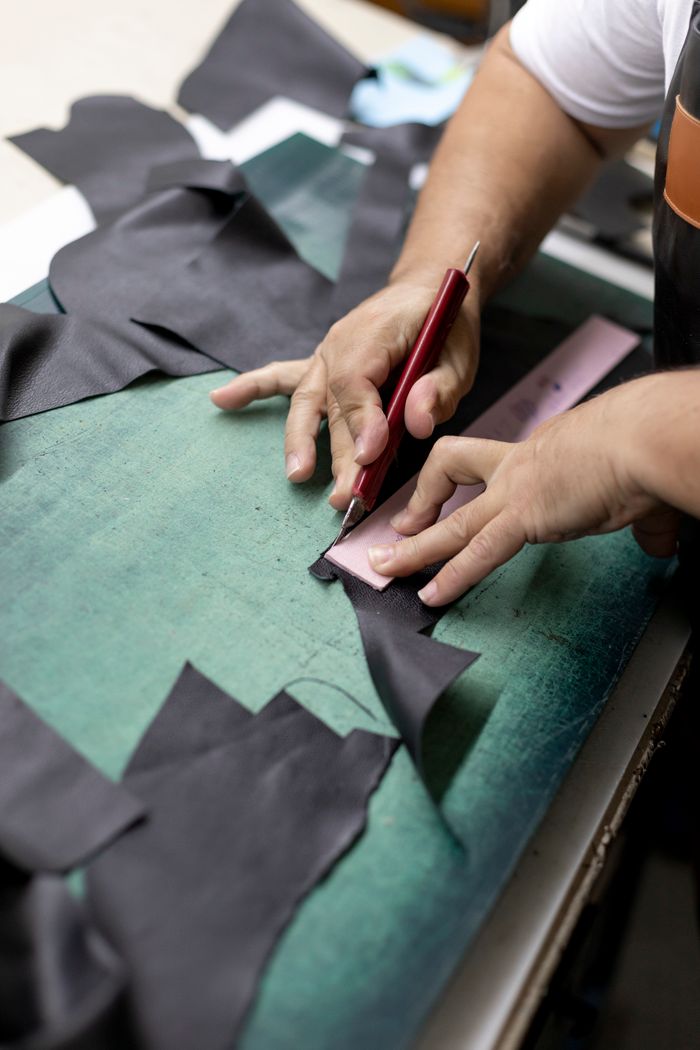 leather patchwork and inlay design