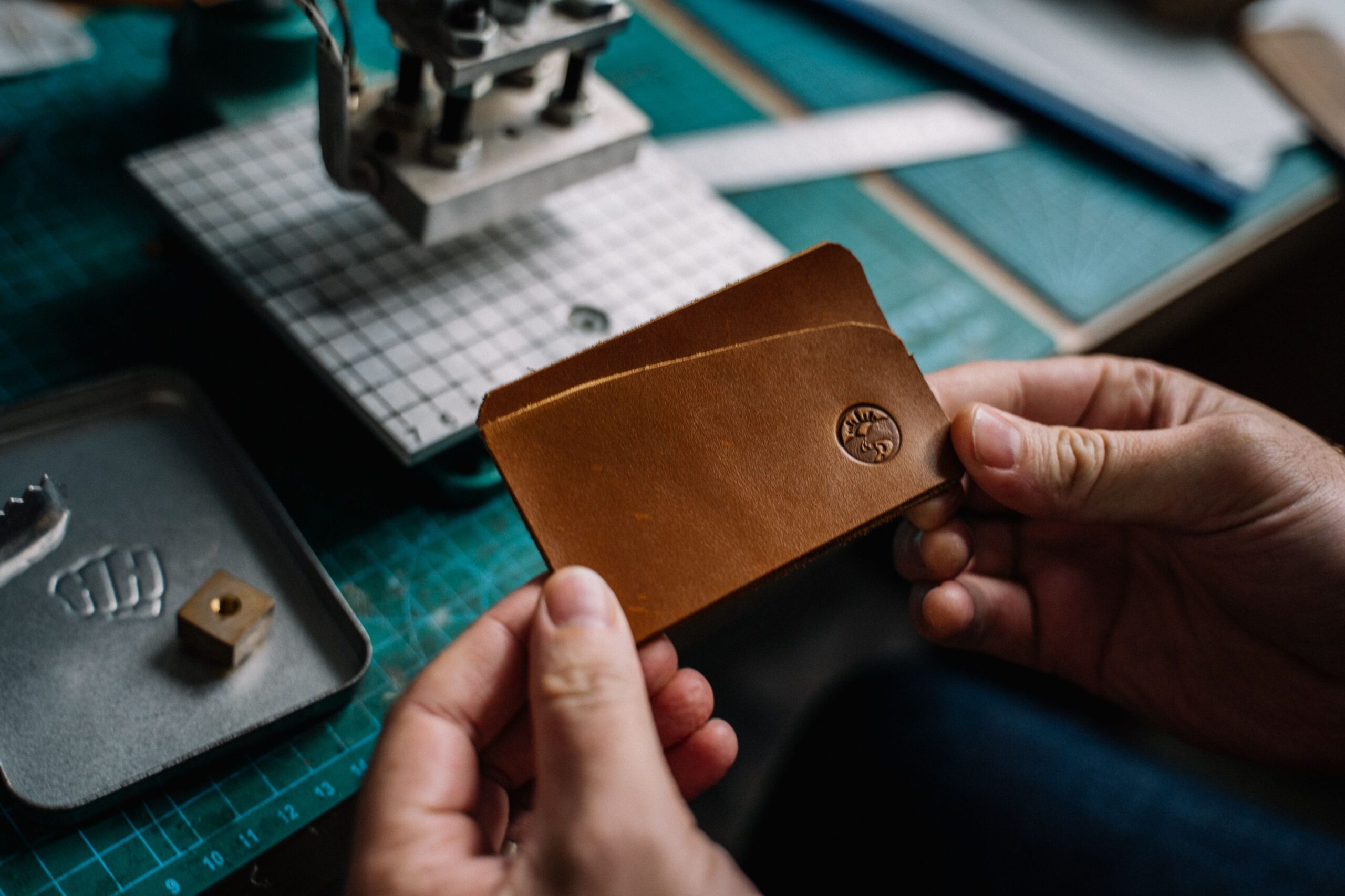 custom leather embossing and debossing